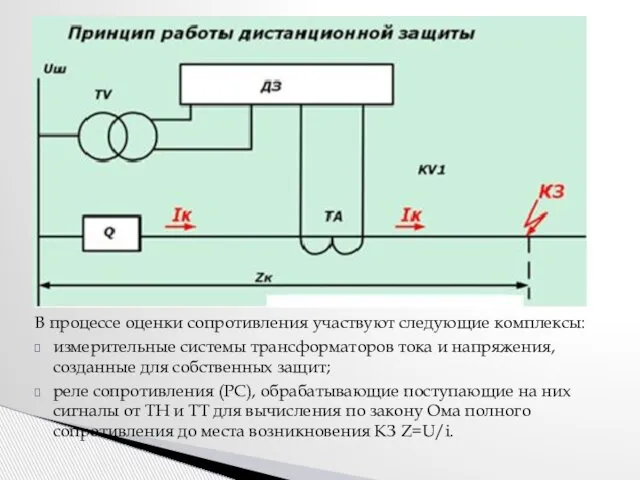 В процессе оценки сопротивления участвуют следующие комплексы: измерительные системы трансформаторов тока