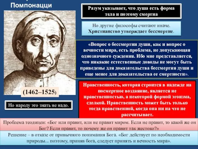 Пьетро Помпонацци (1462–1525) Разум указывает, что душа есть форма тела и