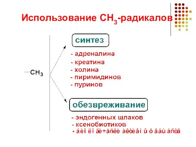 Использование СН3-радикалов