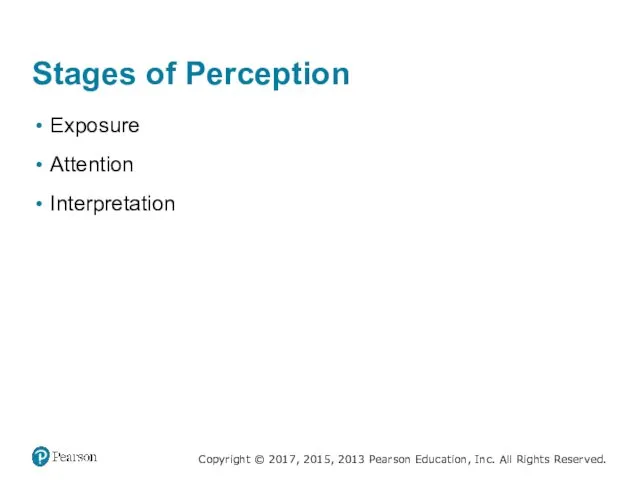 Stages of Perception Exposure Attention Interpretation