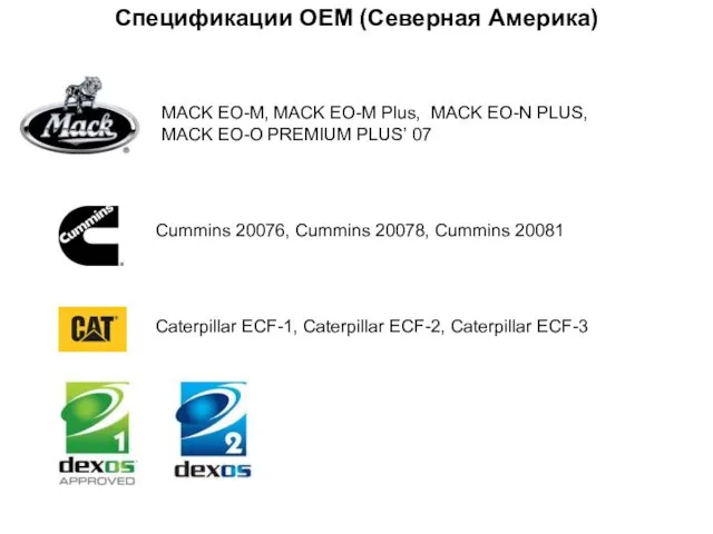 Газ на входе Газ на выходе Катализатор Фильтр Спецификации OEM (Северная