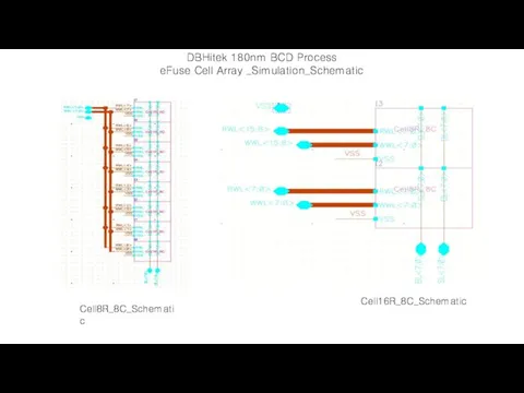 DBHitek 180nm BCD Process eFuse Cell Array _Simulation_Schematic Cell16R_8C_Schematic Cell8R_8C_Schematic