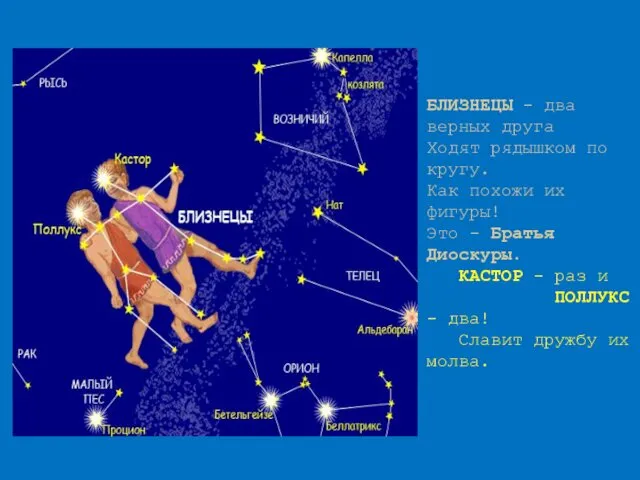 БЛИЗНЕЦЫ - два верных друга Ходят рядышком по кругу. Как похожи