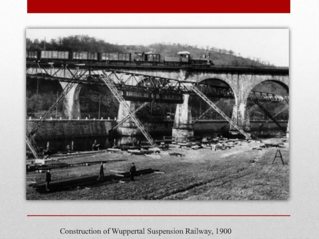 Construction of Wuppertal Suspension Railway, 1900