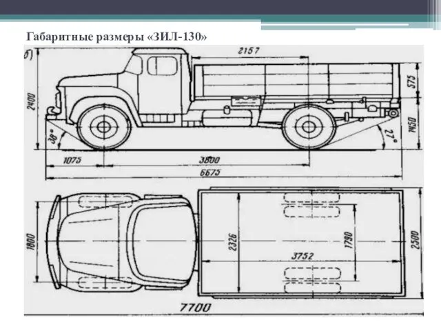 Габаритные размеры «ЗИЛ-130»