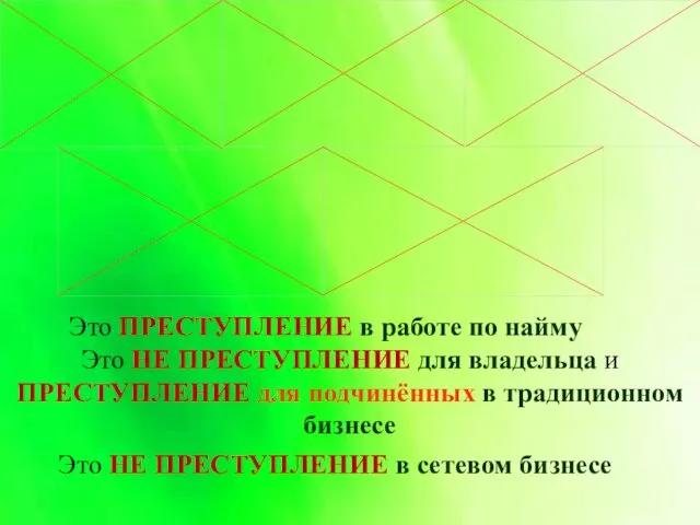 Это ПРЕСТУПЛЕНИЕ в работе по найму Это НЕ ПРЕСТУПЛЕНИЕ для владельца