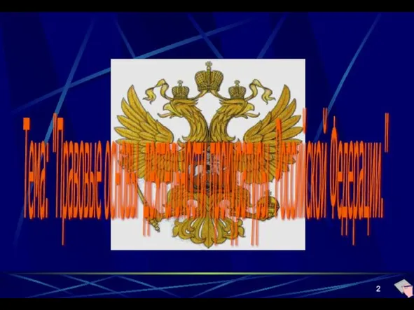 Тема: "Правовые основы деятельности прокуратуры Российской Федерации."