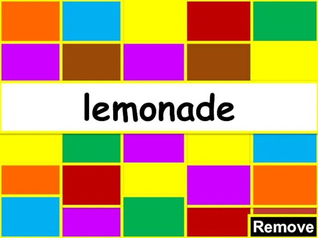 Remove lemonade