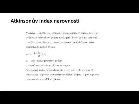 Atkinsonův index nerovnosti