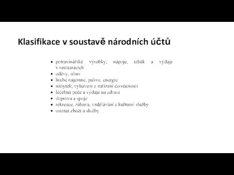 Klasifikace v soustavě národních účtů