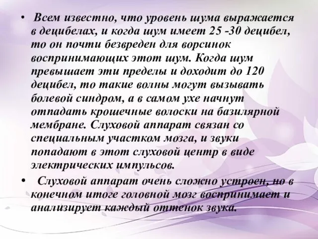 Всем известно, что уровень шума выражается в децибелах, и когда шум