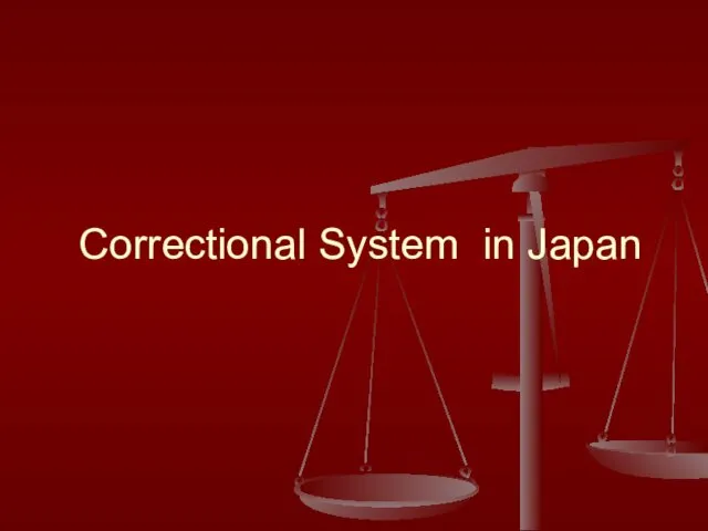 Correctional System in Japan