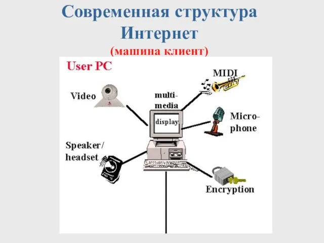 Современная структура Интернет (машина клиент)