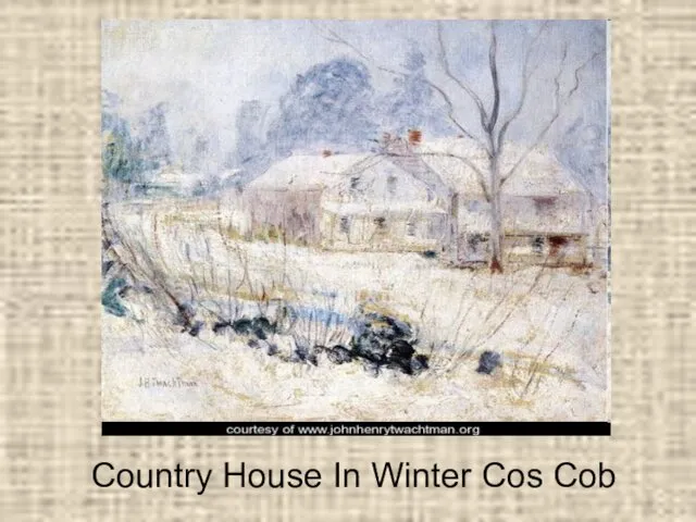 Country House In Winter Cos Cob