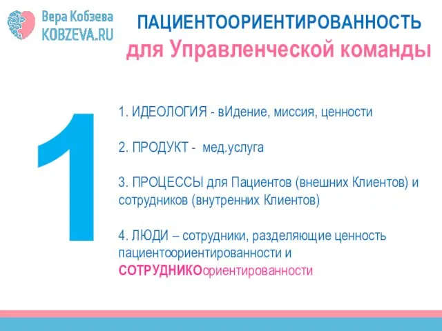 1 1 1. ИДЕОЛОГИЯ - вИдение, миссия, ценности 2. ПРОДУКТ -