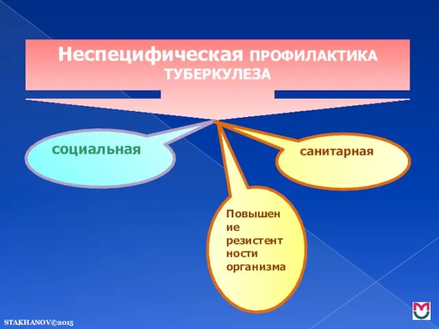 Неспецифическая ПРОФИЛАКТИКА ТУБЕРКУЛЕЗА социальная санитарная STAKHANOV©2015 Повышение резистентности организма