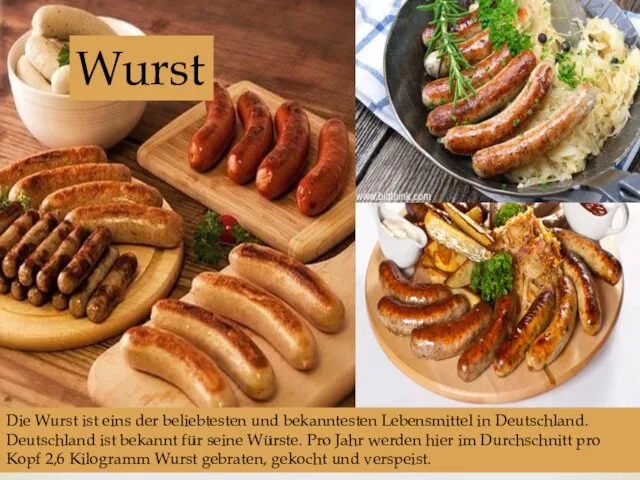 Die Wurst ist eins der beliebtesten und bekanntesten Lebensmittel in Deutschland.