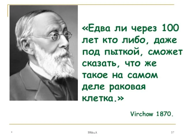 * ВМедА «Едва ли через 100 лет кто либо, даже под