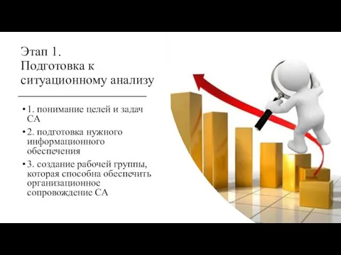 Этап 1. Подготовка к ситуационному анализу 1. понимание целей и задач