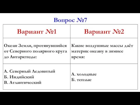 Вопрос №7