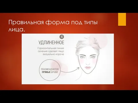 Правильная форма под типы лица.