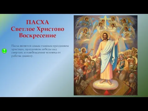 ПАСХА Светлое Христово Воскресение Пасха является самым главным праздником христиан, праздником