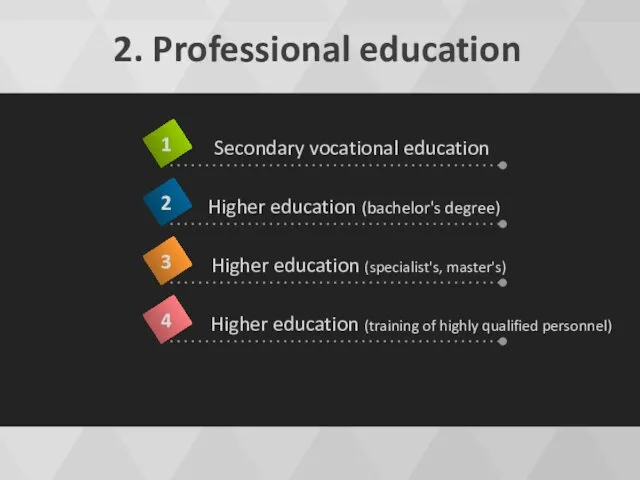 2. Professional education
