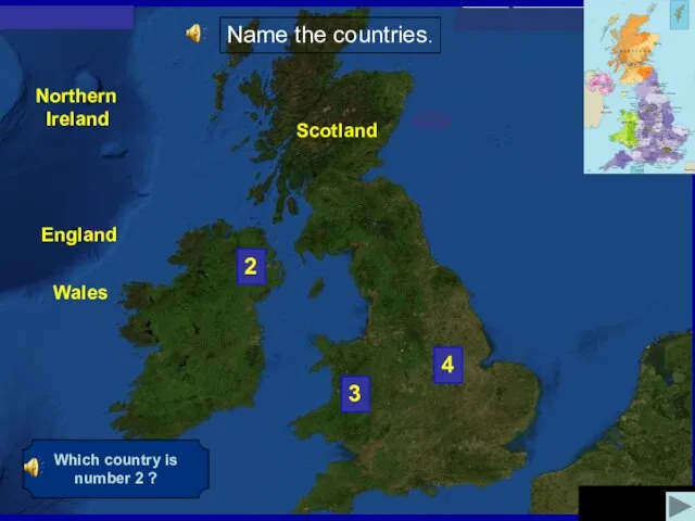 4 3 2 Scotland Northern Ireland Which country is number 2