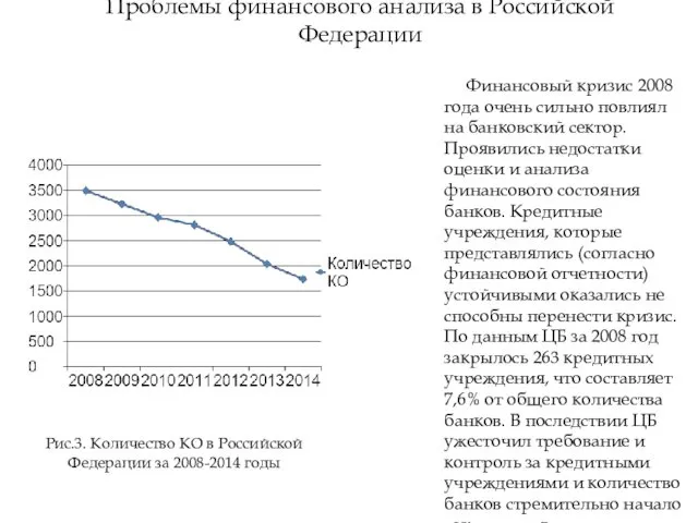 Проблемы финансового анализа в Российской Федерации Финансовый кризис 2008 года очень
