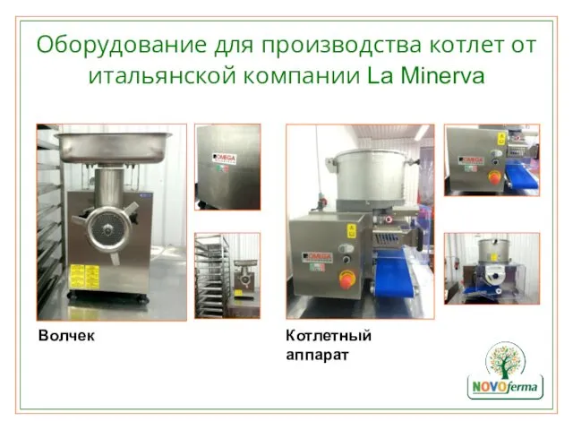 Оборудование для производства котлет от итальянской компании La Minerva Котлетный аппарат Волчек