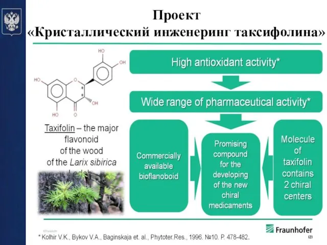 Проект «Кристаллический инженеринг таксифолина»