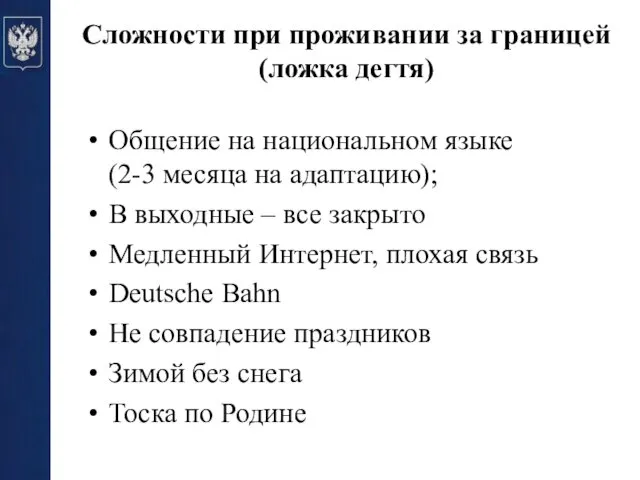 Сложности при проживании за границей (ложка дегтя) Общение на национальном языке