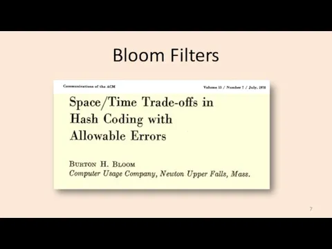 Bloom Filters