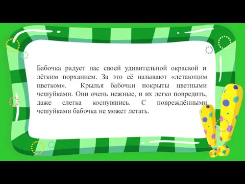 Бабочка радует нас своей удивительной окраской и лёгким порханием. За это