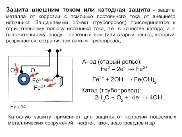 Защита внешним током или катодная защита - защита металла от коррозии