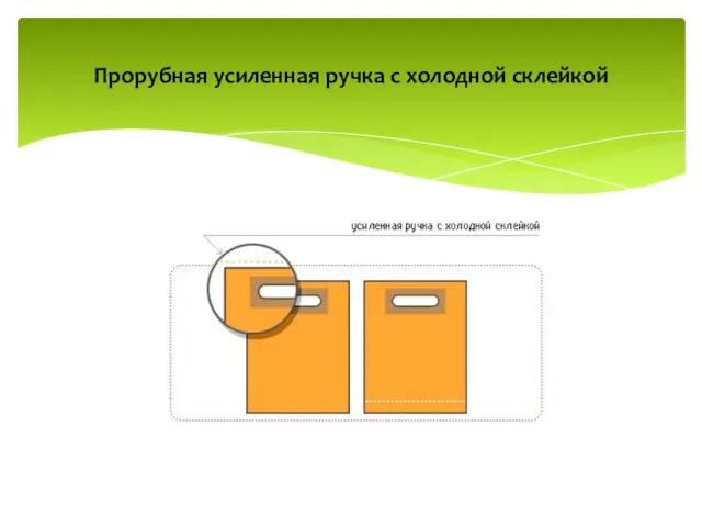 Прорубная усиленная ручка с холодной склейкой