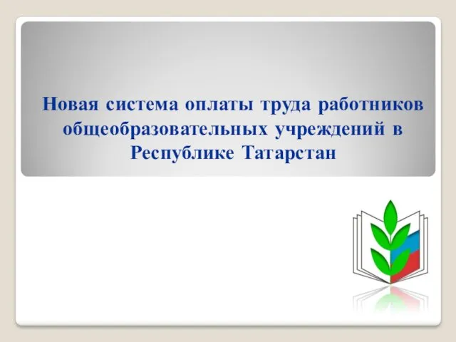 Новая система оплаты труда работников общеобразовательных учреждений в Республике Татарстан