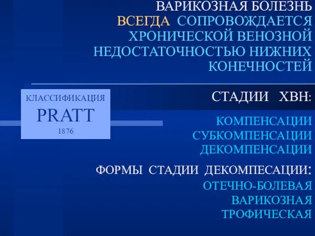 ВАРИКОЗНАЯ БОЛЕЗНЬ ВСЕГДА СОПРОВОЖДАЕТСЯ ХРОНИЧЕСКОЙ ВЕНОЗНОЙ НЕДОСТАТОЧНОСТЬЮ НИЖНИХ КОНЕЧНОСТЕЙ СТАДИИ ХВН: