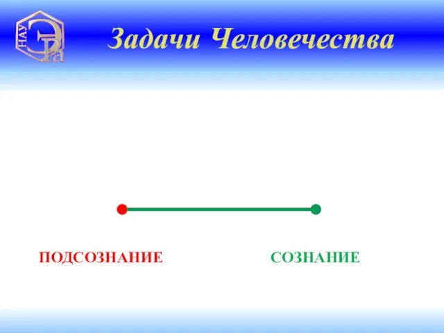 СОЗНАНИЕ ПОДСОЗНАНИЕ Задачи Человечества