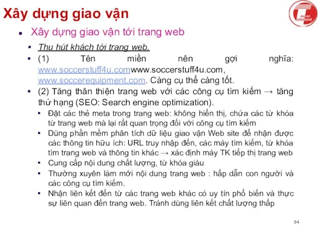 Xây dựng giao vận Xây dựng giao vận tới trang web