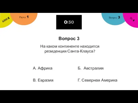 Вопрос 3 Вопрос 3 Раунд 1 КВИЗ! Из 6 На каком