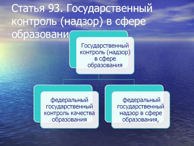 Статья 93. Государственный контроль (надзор) в сфере образования