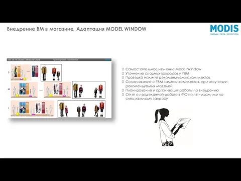 Внедрение ВМ в магазине. Адаптация MODEL WINDOW Самостоятельное изучение Model Window