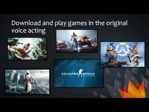 Download and play games in the original voice acting