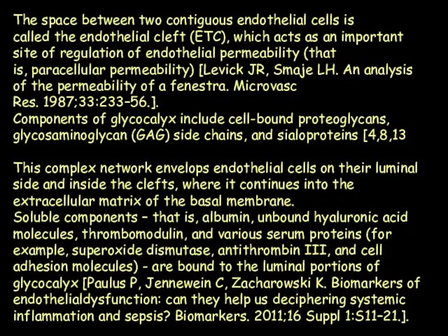 The space between two contiguous endothelial cells is called the endothelial