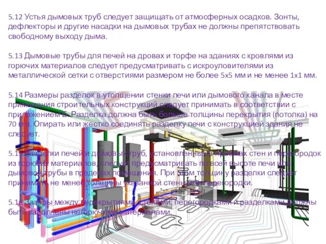 5.12 Устья дымовых труб следует защищать от атмосферных осадков. Зонты, дефлекторы