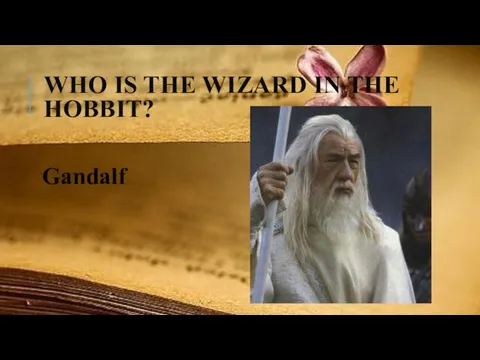 WHO IS THE WIZARD IN THE HOBBIT? Gandalf