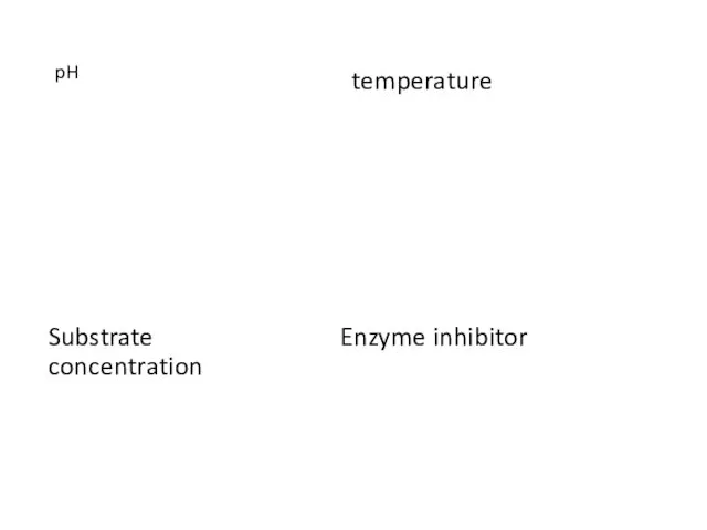 pH temperature Substrate concentration Enzyme inhibitor