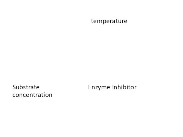 temperature Substrate concentration Enzyme inhibitor