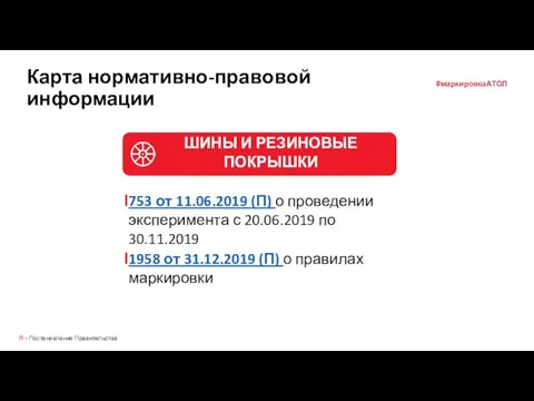 П – Постановление Правительства Карта нормативно-правовой информации 753 от 11.06.2019 (П)